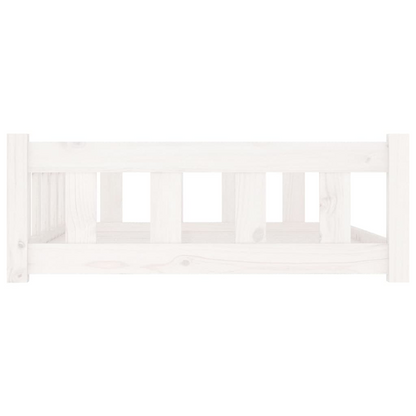 vidaXL Dog Bed White 105.5x75.5x28 cm Solid Wood Pine