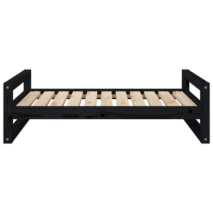 vidaXL Dog Bed Black 95.5x65.5x28 cm Solid Pine Wood