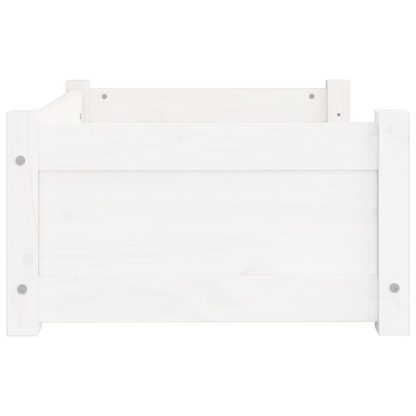 vidaXL Dog Bed White 65.5x50.5x28 cm Solid Pine Wood
