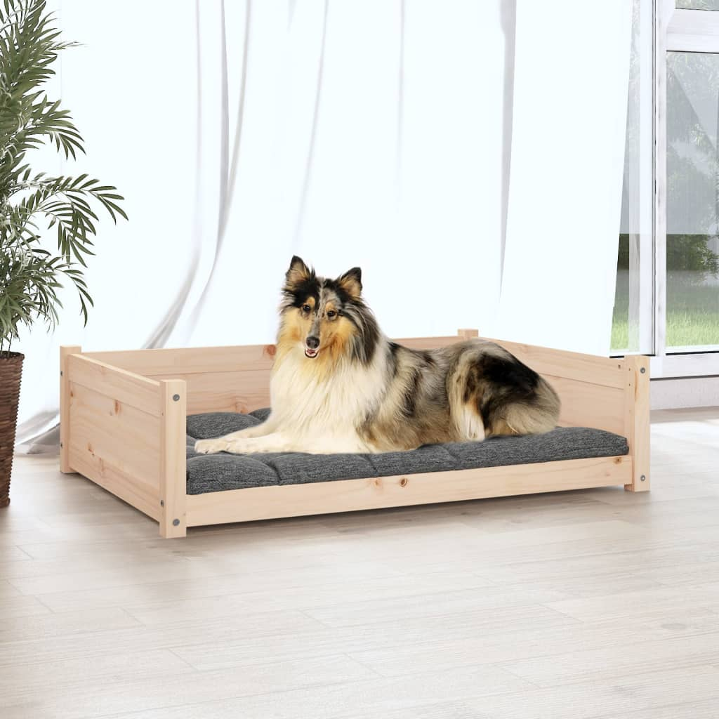 vidaXL Dog Bed 95.5x65.5x28 cm Solid Pine Wood