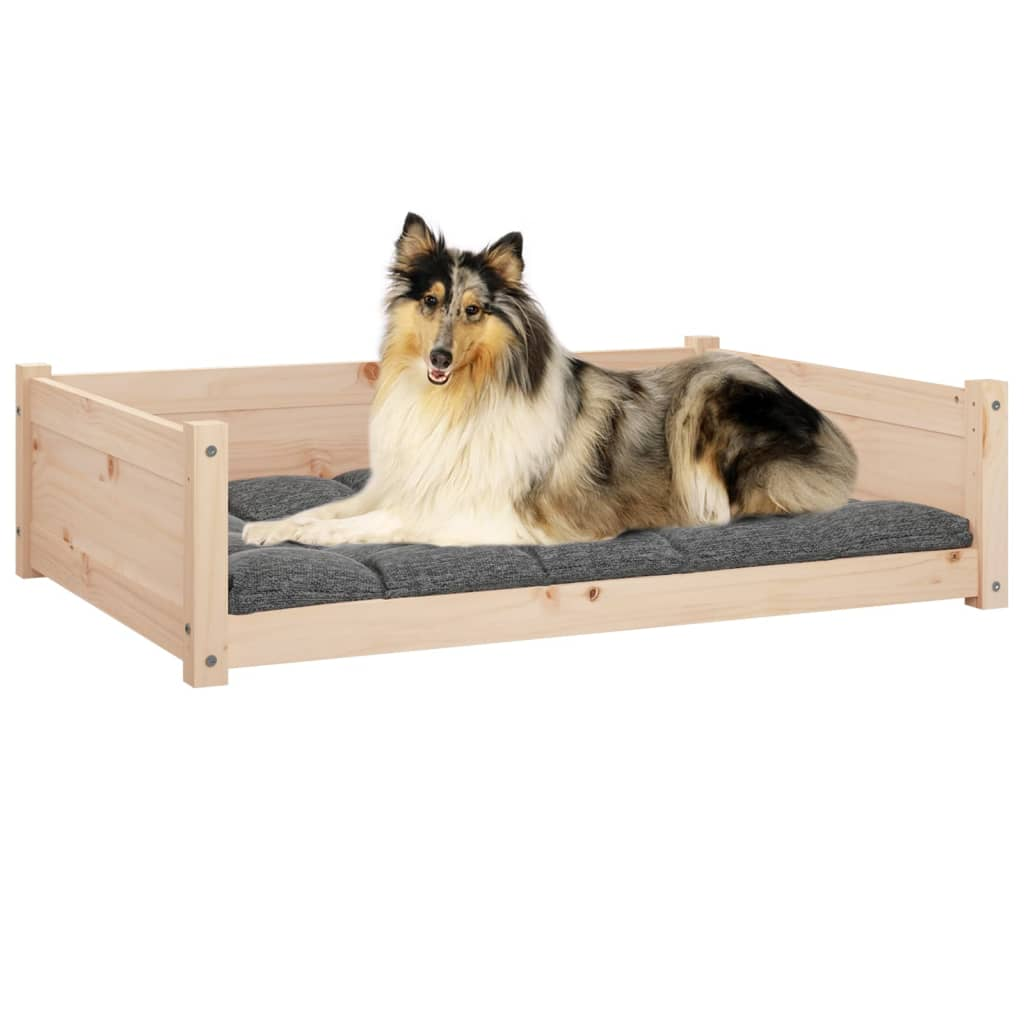 vidaXL Dog Bed 95.5x65.5x28 cm Solid Pine Wood