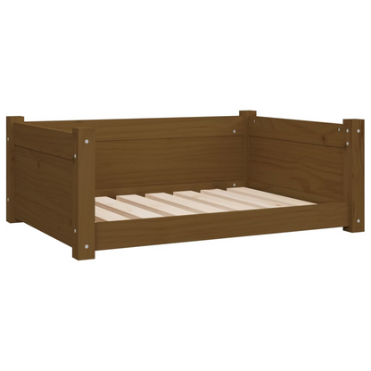 vidaXL Dog Bed Honey Brown 75.5x55.5x28 cm Solid Pine Wood