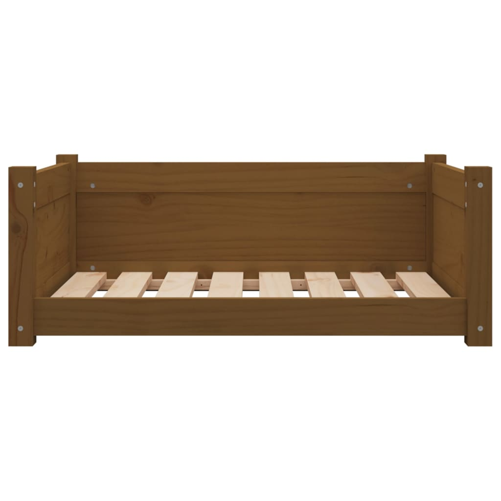 vidaXL Dog Bed Honey Brown 75.5x55.5x28 cm Solid Pine Wood
