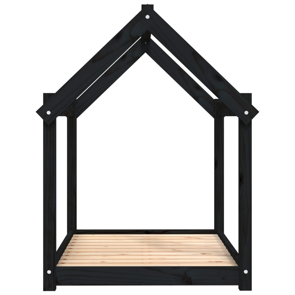 vidaXL Dog Bed Black 101x70x90 cm Solid Wood Pine