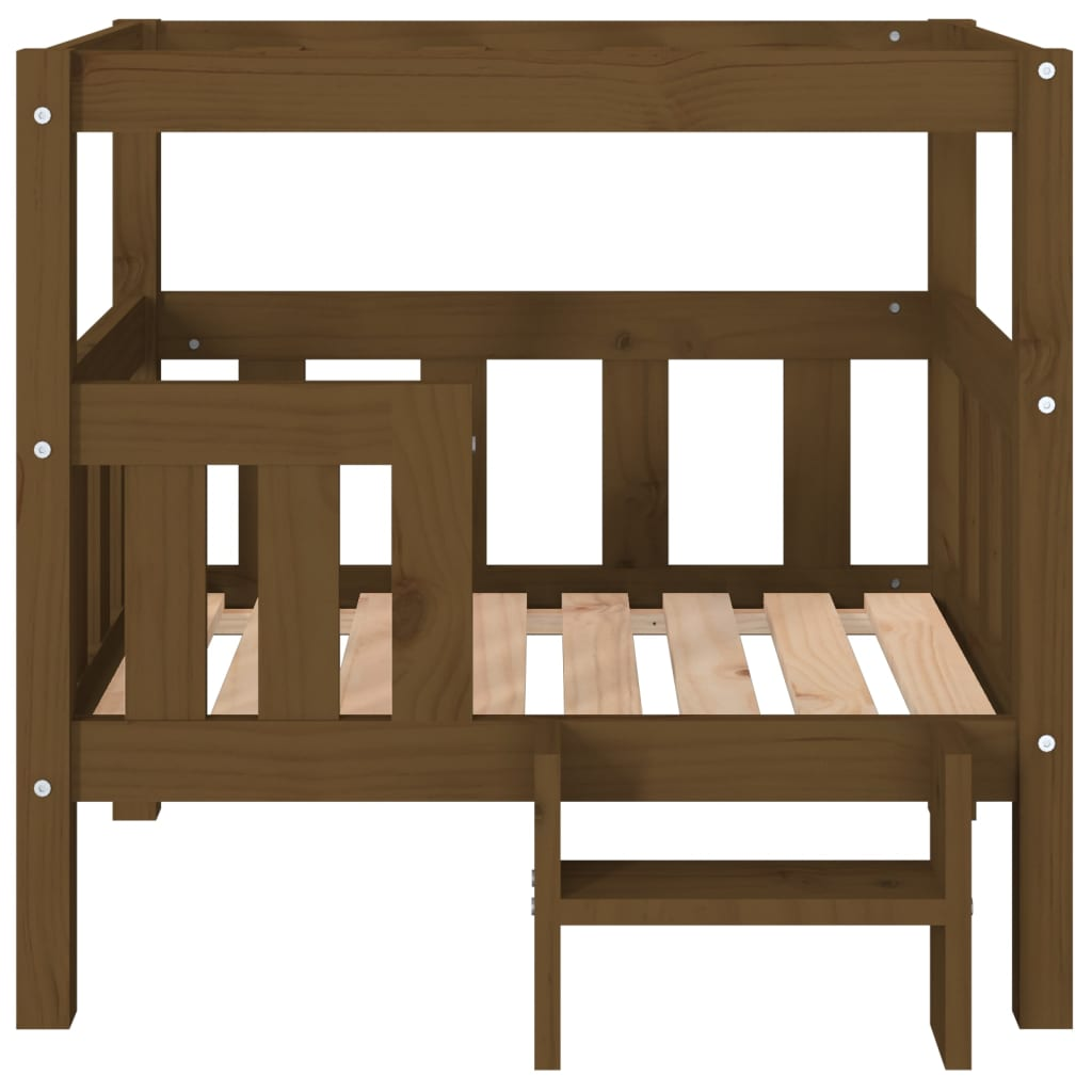 vidaXL Dog Bed Honey Brown 75.5x63.5x70 cm Solid Wood Pine