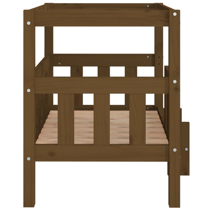 vidaXL Dog Bed Honey Brown 75.5x63.5x70 cm Solid Wood Pine