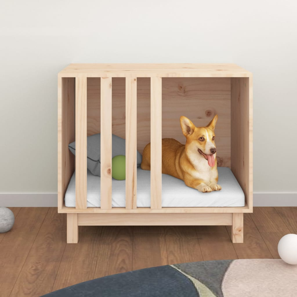 vidaXL Dog House 70x50x62 cm Solid Wood Pine