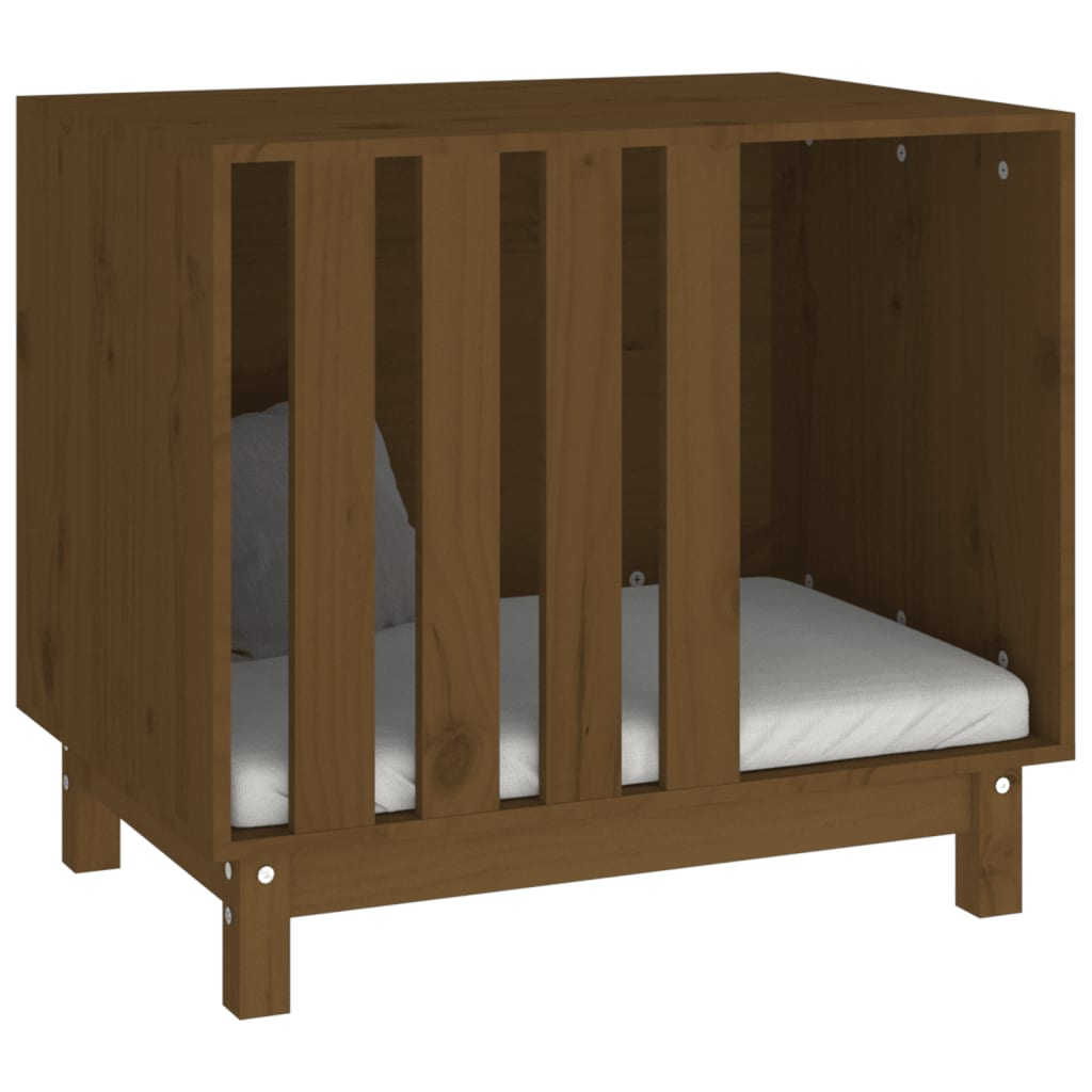 vidaXL Dog House Honey Brown 70x50x62 cm Solid Wood Pine