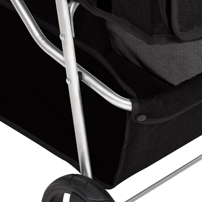 vidaXL Folding Dog Stroller Black 80x46x98 cm Oxford Fabric