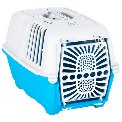 Pet Carrier White and Blue