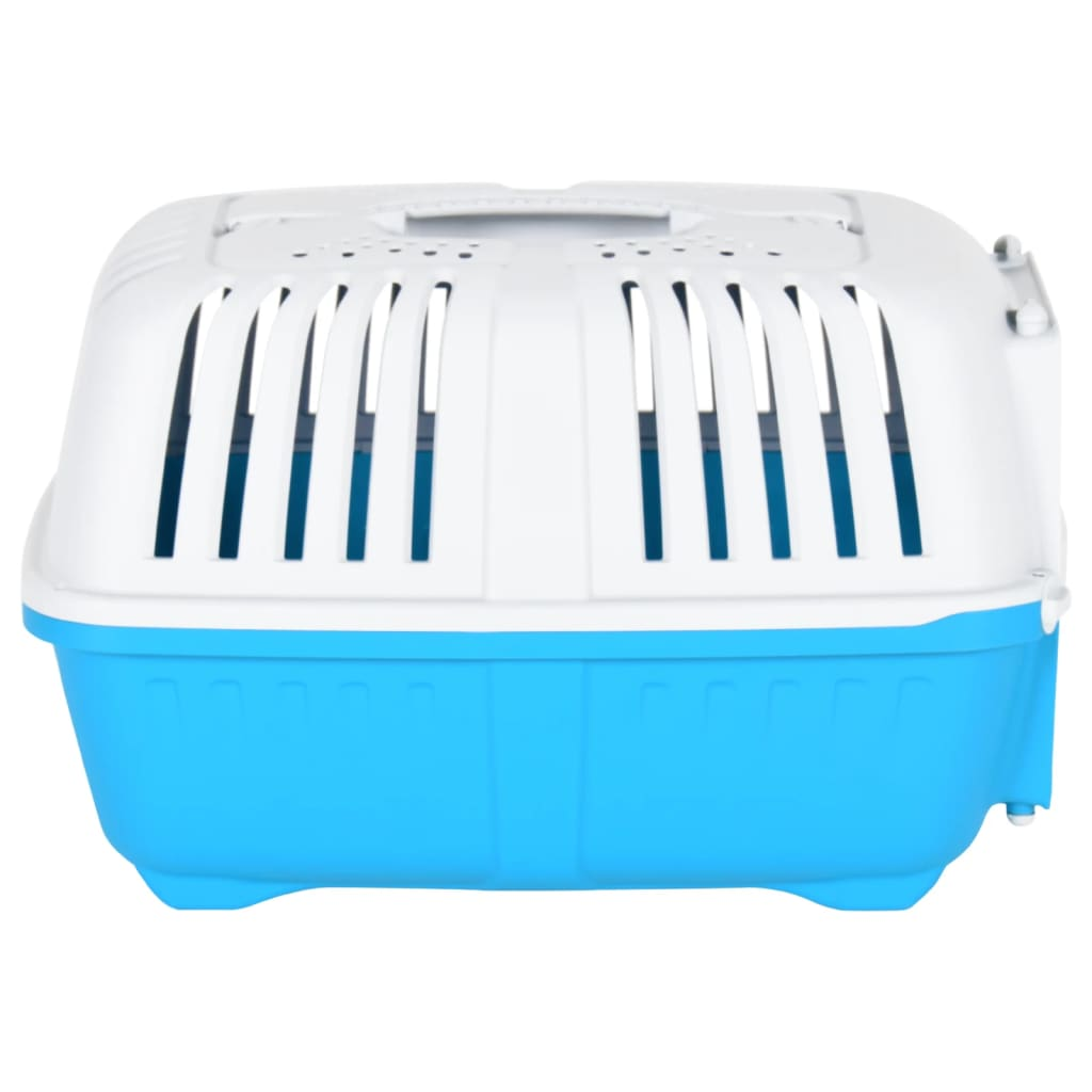 Pet Carrier White and Blue