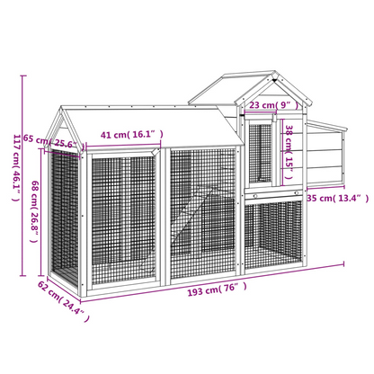 Chicken Coop Mocha - Solid Wood Pine