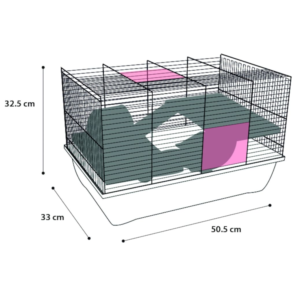 Hamster Cage - White & Blue