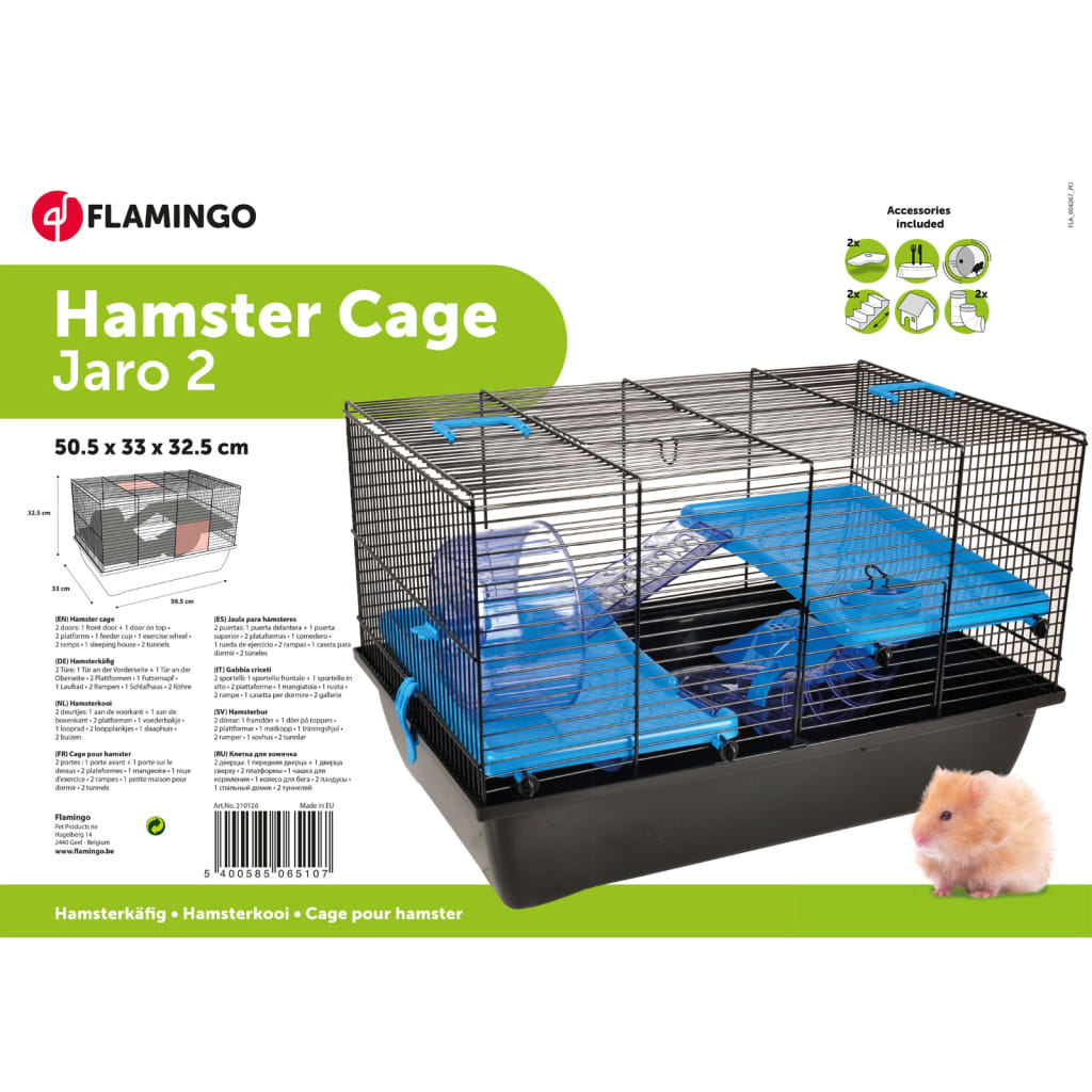 Hamster Cage - White & Blue