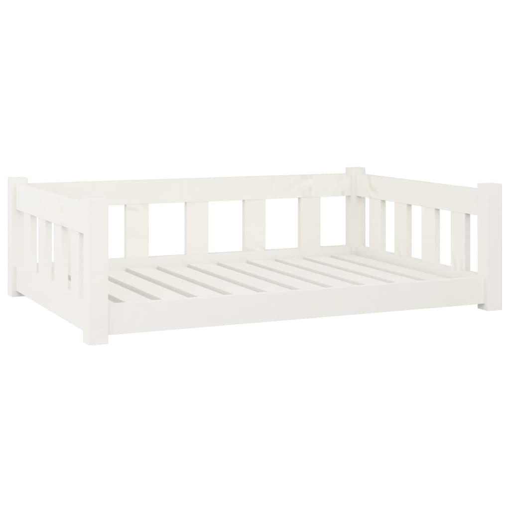 vidaXL Dog Bed White 95.5x65.5x28 cm Solid Wood Pine