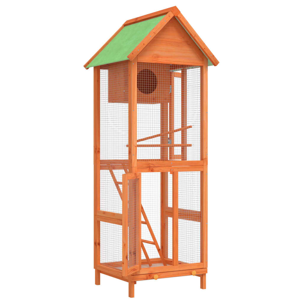 vidaXL Bird House Brown 60x58.5x160 cm Solid Wood Pine