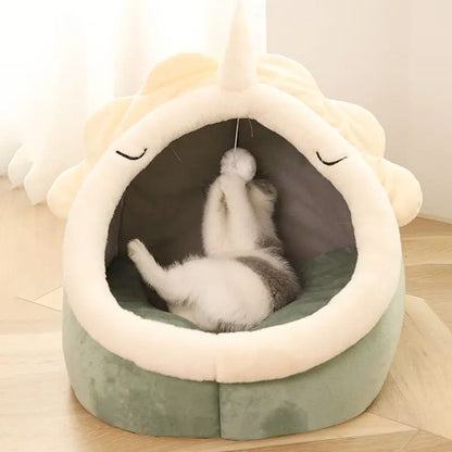 Adorable Pet Dinosaur House – Cozy and Fun Pet Bed for Cats and Dogs with Toy