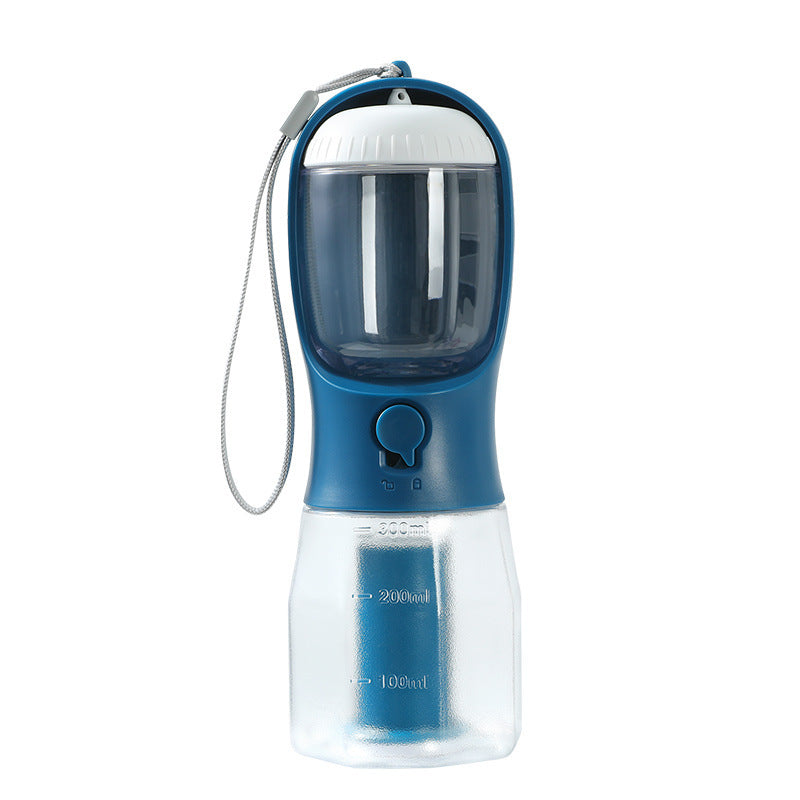 3-in-1 Portable Pet Water Bottle – Water, Food & Waste Bag Dispenser