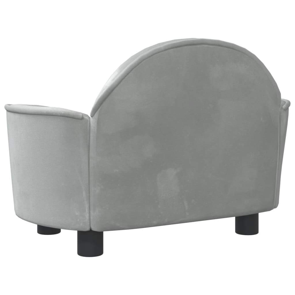 vidaXL Dog Bed Light Grey 66x40x45 cm Velvet