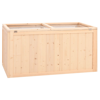 vidaXL Hamster Cage 89.5x45x45 cm Solid Wood Fir