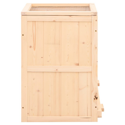 vidaXL Hamster Cage 81x40x60 cm Solid Wood Fir