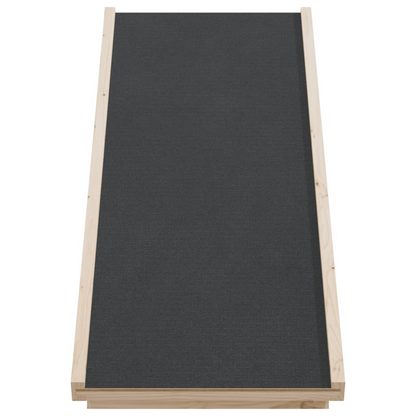 vidaXL Dog Ramp Grey 100x40 cm Solid Wood Fir