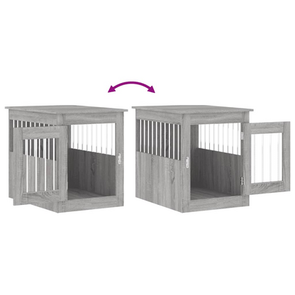 vidaXL Dog Crate Furniture Grey Sonoma 55x75x65 cm Engineered Wood