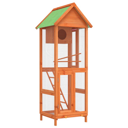 vidaXL Bird House Brown 60x58.5x160 cm Solid Wood Pine