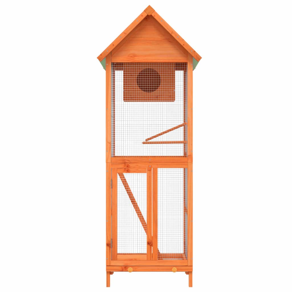 vidaXL Bird House Brown 60x58.5x160 cm Solid Wood Pine