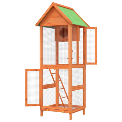 vidaXL Bird House Brown 60x58.5x160 cm Solid Wood Pine