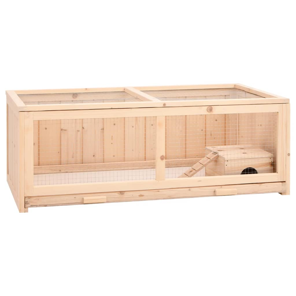 vidaXL Hamster Cage 104x52x38 cm Solid Wood Fir