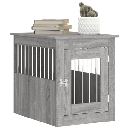vidaXL Dog Crate Furniture Grey Sonoma