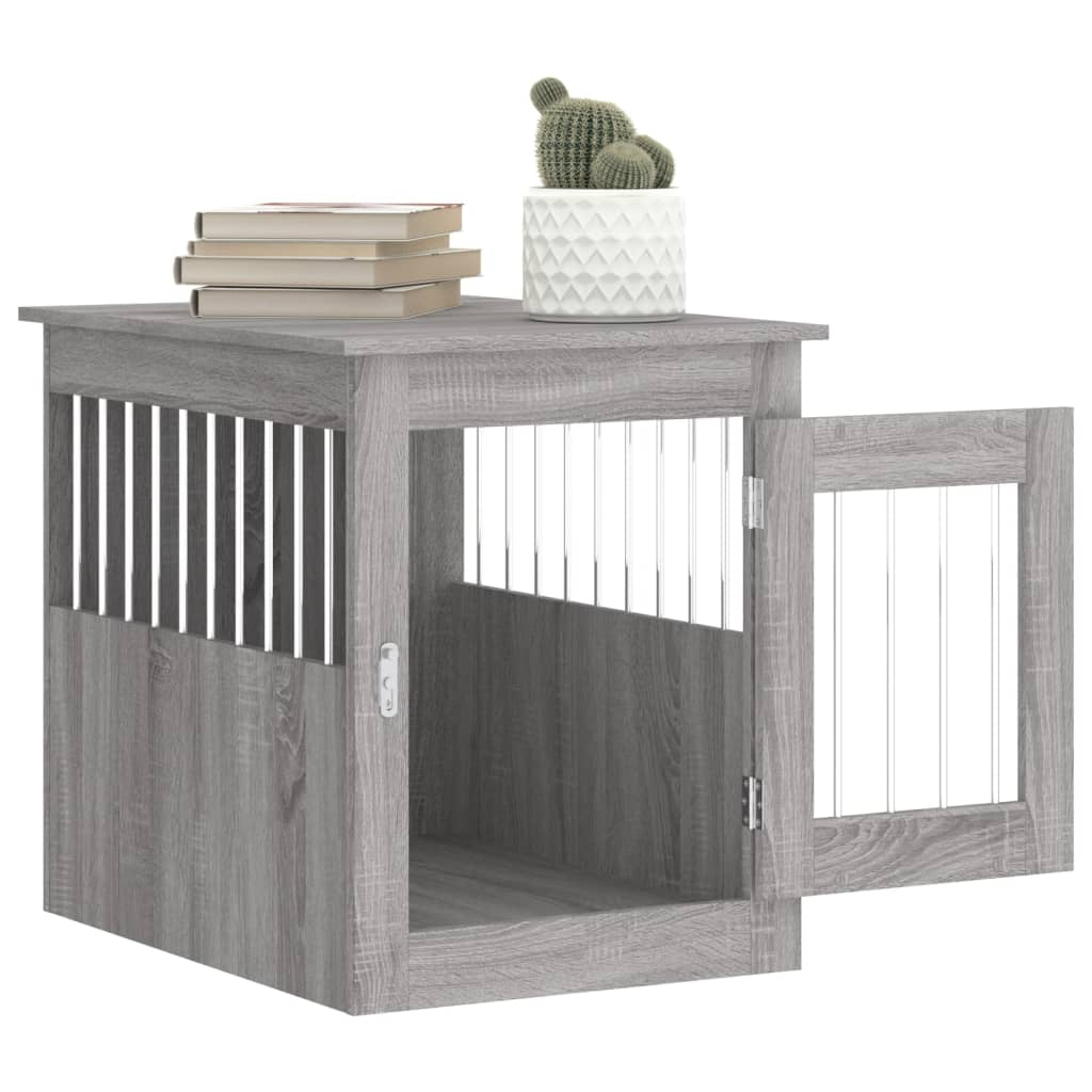 vidaXL Dog Crate Furniture Grey Sonoma 55x75x65 cm Engineered Wood