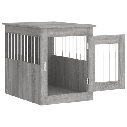 vidaXL Dog Crate Furniture Grey Sonoma