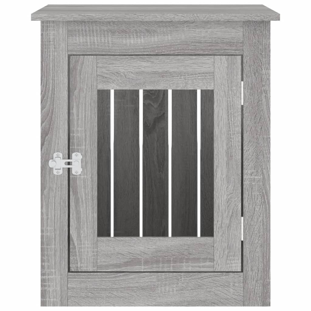 vidaXL Dog Crate Furniture Grey Sonoma
