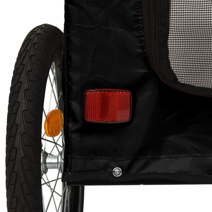 vidaXL Pet Bike Trailer Black Oxford Fabric and Iron