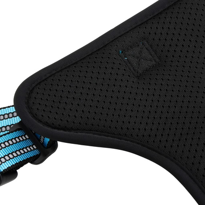 vidaXL Dog Harness with Reflective Stripes Adjustable Blue XL