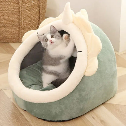 Adorable Pet Dinosaur House – Cozy and Fun Pet Bed for Cats and Dogs with Toy
