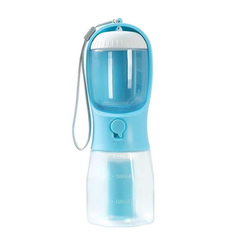 3-in-1 Portable Pet Water Bottle – Water, Food & Waste Bag Dispenser