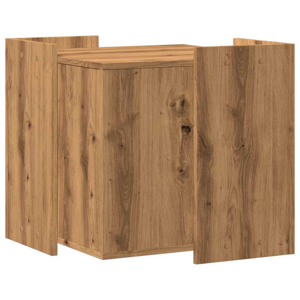 vidaXL Cat Litter Box Enclosure Artisian Oak 53x53x51 cm Engineered Wood