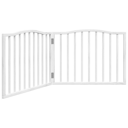 vidaXL Dog Gate Foldable 2 Panels White 160 cm Poplar Wood