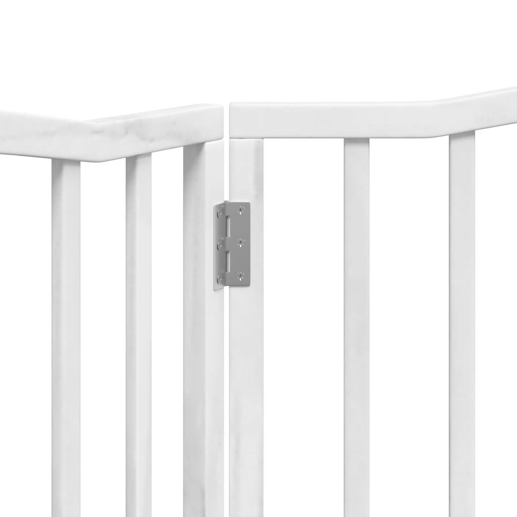 vidaXL Dog Gate Foldable 2 Panels White 160 cm Poplar Wood