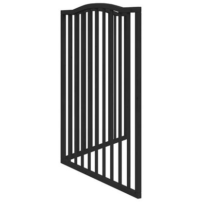 vidaXL Dog Gate Foldable 2 Panels Black 160 cm Poplar Wood