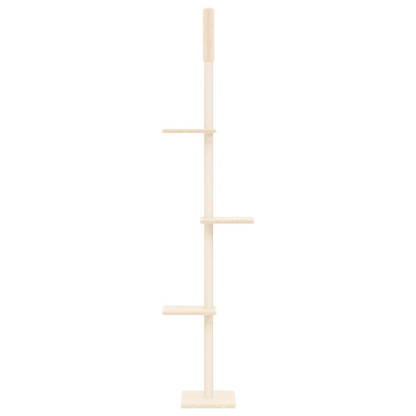 vidaXL Floor to Ceiling Cat Tree Cream 267.5-297.5 cm