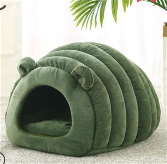 Caterpillar-Style Pet Nest – Soft and Cozy Cat Bed for Ultimate Comfort