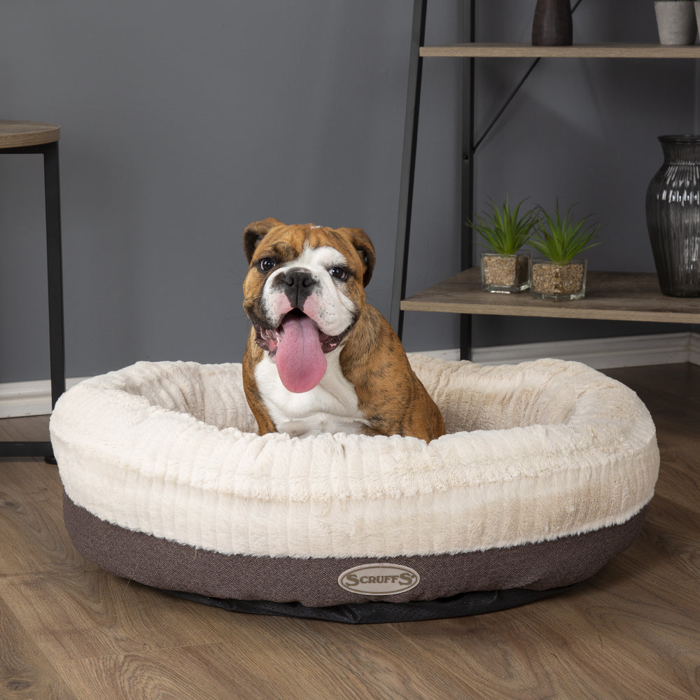 Ellen Donut Dog Bed (in Tan, Pink or Grey) by Scruffs-12