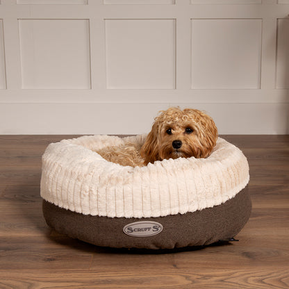 Ellen Donut Dog Bed (in Tan, Pink or Grey) by Scruffs-6
