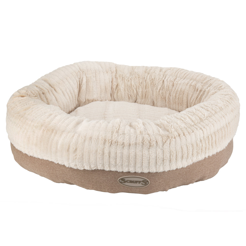 Ellen Donut Dog Bed (in Tan, Pink or Grey) by Scruffs-1