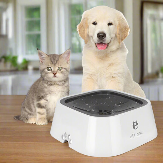 1.5L Anti-Overflow Floating Water Bowl – Slow Water Feeder & Pet Fountain for Cats and Dogs