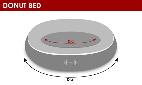 Ellen Donut Dog Bed (in Tan, Pink or Grey) by Scruffs-13